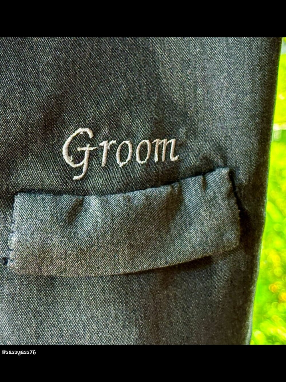 ▪️NWOT▪️HANDMADE▪️Set of Embroidered BRIDE & GROOM OOAK Wedding Reception Bibs - Picture 3 of 8